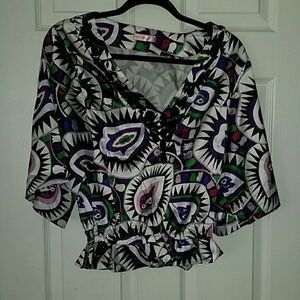 Rachel Lym v neck kimono top cover up Sz. S NWT